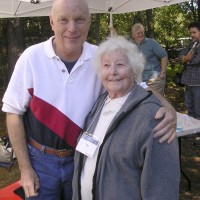 Story Musgrave poses with long time member Vivian Hartnett