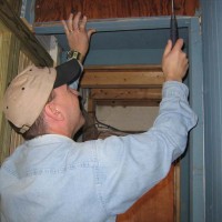 Repairs on the Clark building.