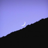 Moonset  at White Mountain