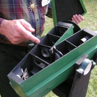 Gerry Dyck showing his spectrograph at AstroAssembly 2006