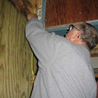 Repairs on the Clark building.