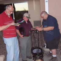 Assembling the rental scope in Albuquerque