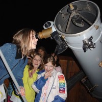 Star Party guests view through the Patton scope