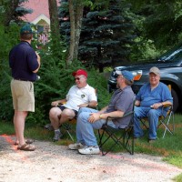 Steve Hubbard, Rick Lynch, Bob Horton, and Glenn Jackson at July 2007 Cookout