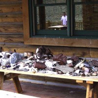 The artifacts table at Crooked Creek