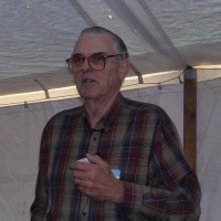 Member Gerry Dyck presenting under the tent