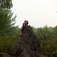 Ken Dore at the Summer Solstice stone