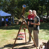 Members Rick Arnold and Dan Warren admire the Ken Launie's 5