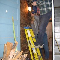 Repairs on the Clark building.