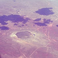 Meteor Crater seen on the plane trip back