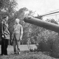 Charles Lindberg and Governor Hartness at the Telescope