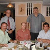 A small group of Skyscrapers members had dinner with Dr. Wilson before the meeting at the Greenville