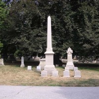 Family plot for Providence author H.P. Lovecraft in Swan Point Cemetery