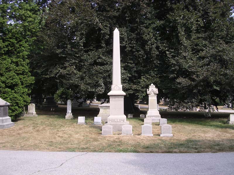 Family plot for Providence author H.P. Lovecraft in Swan Point Cemetery