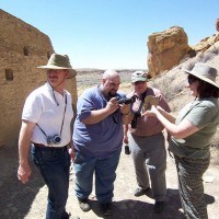 Steve Hubbard, Mike DiToro, Glenn Jackson, and Louise Barbish at Chaco Canyon