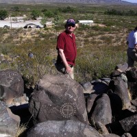 Fred Swain at the Three Rivers Petroglyph Site