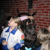 Kids helping turn the dome