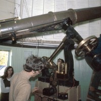 The Alvan Clark telescope at Seagrave Observatory, circa late 1960s