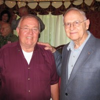 Glenn Jackson and Apollo 12 astronaut Alan Bean at Hartness House