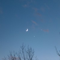 Moon, Venus & Jupiter Conjunction