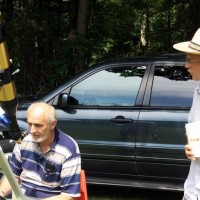 Rick Arnold and Dan Warren observing the sun at July 2009 Cookout