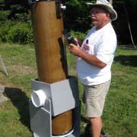 Jack Szelka sets up his scope at Stellafane 2009