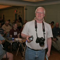Jim Hendrickson wins the Nagler eyepiece raffle at AstroAssembly 2009