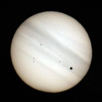 Transit of Venus 2012 with contrail