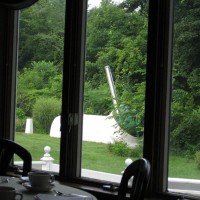 Hartness Telescope seen from the Governer's Room at Hartness House