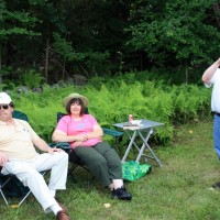 Craig Cortis, Janet Bessette, and Jim Hendrickson at July 2009 Cookout