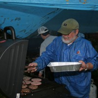 Steve Siok grills under the canopy at AstroAssembly 2009