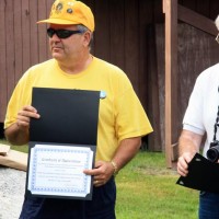 Al Hall & Dick Parker receive an award for their work on the flyball governor
