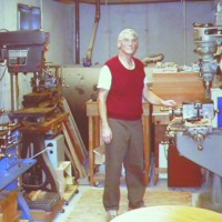 Dick Parker in his workshop