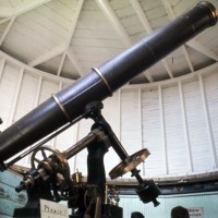 The Alvan Clark telescope at Seagrave Observatory, circa late 1960s