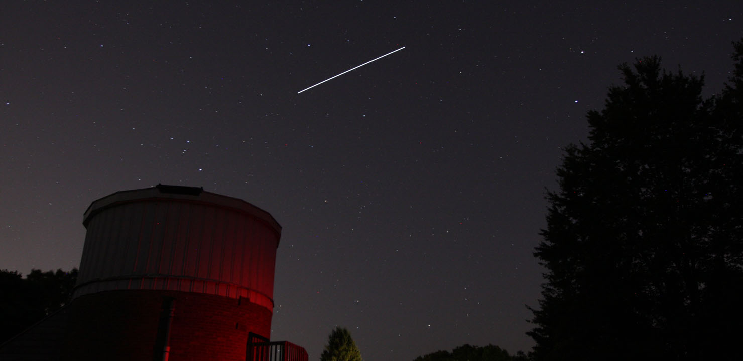 Waxing Crescent Moon & ISS Flyover