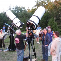 Dick Parker's and Al Hall's twin 16-inch Cassegrains at Stellafane 2008