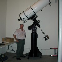 Al Hall and his 16-inch Cassegrain telescope