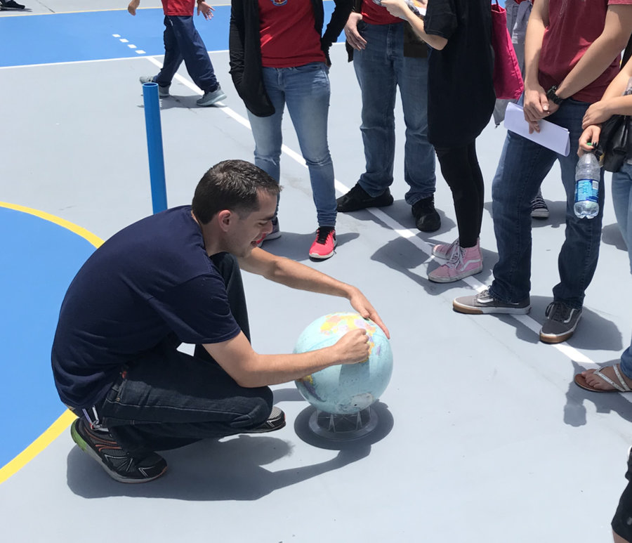 Demonstrating solstice shadows with a globe