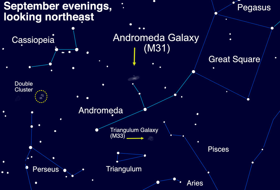 Andromeda star map