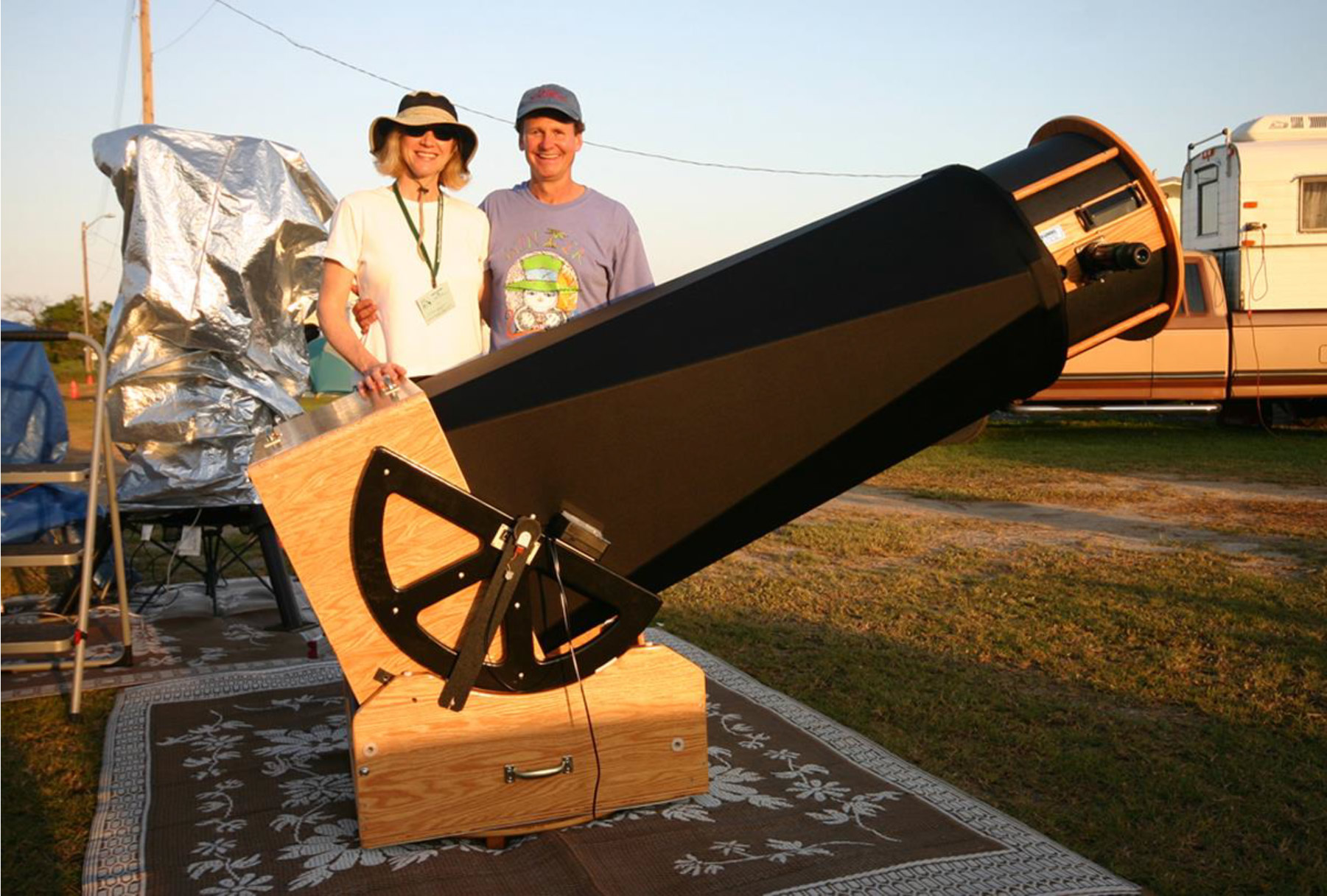 Charlie Warren with telescope
