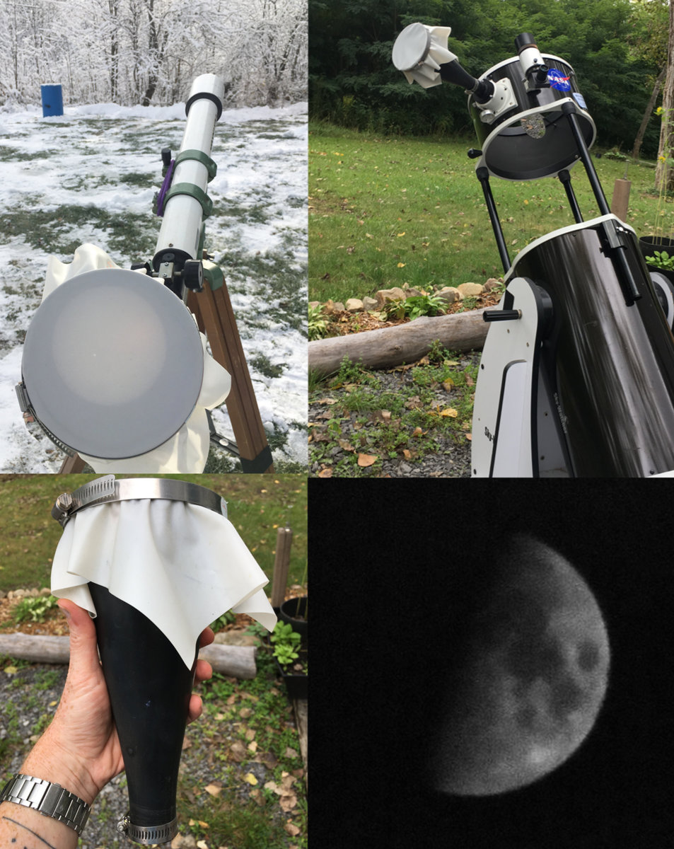 Using a Sun funnel for lunar observation