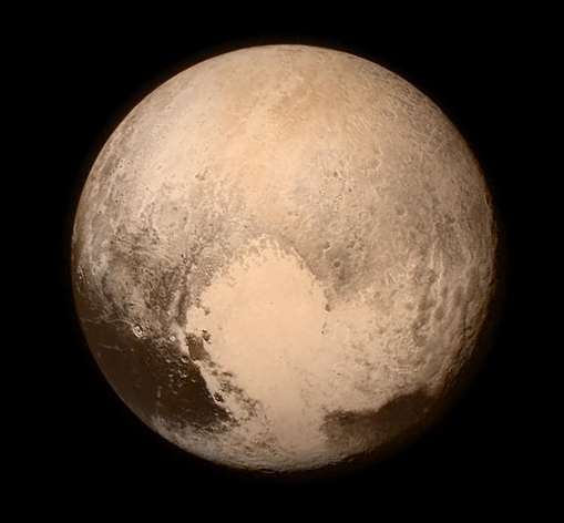 Pluto as seen from New Horizons